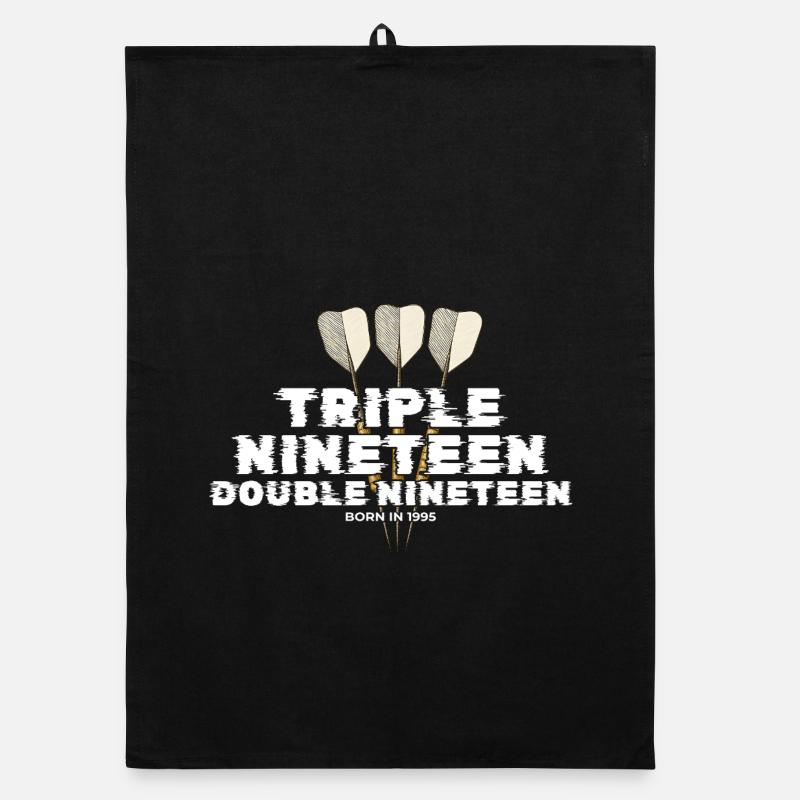 Vintage 1995 Darts Checkout Organic dish towel