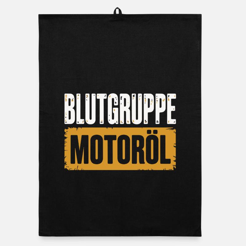 Blood Type Engine Oil Screwdriver Design Organic dish towel