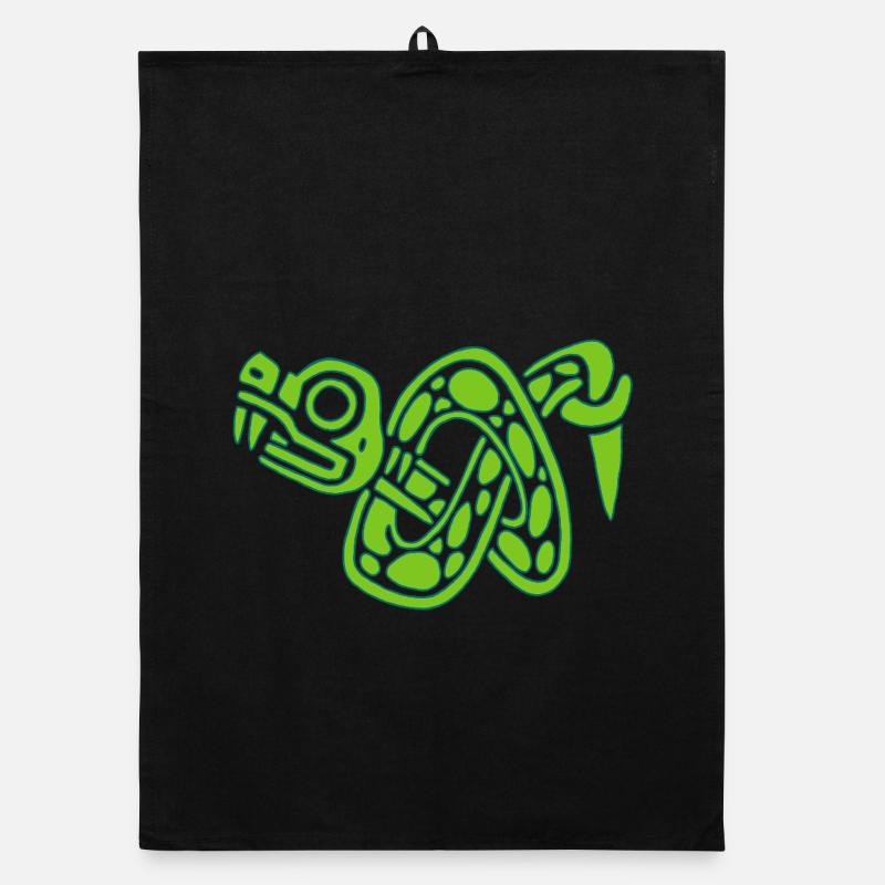 Noeud de serpent vert Torchon bio