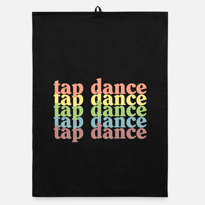 Tap Dance Pastel Grid Organic dish towel