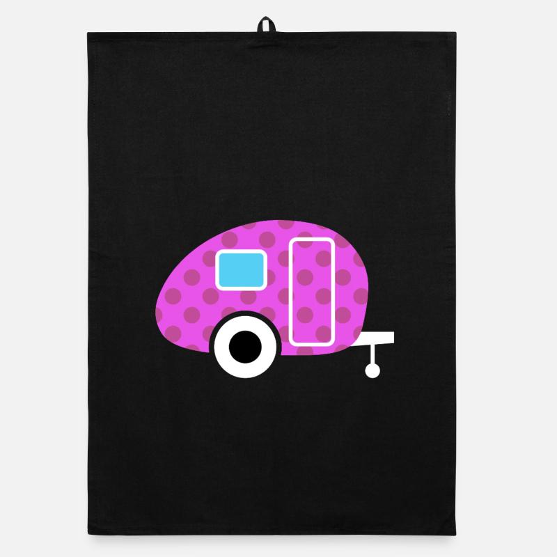 Caravan Caravan Van Life Dots Dots Pattern Organic dish towel