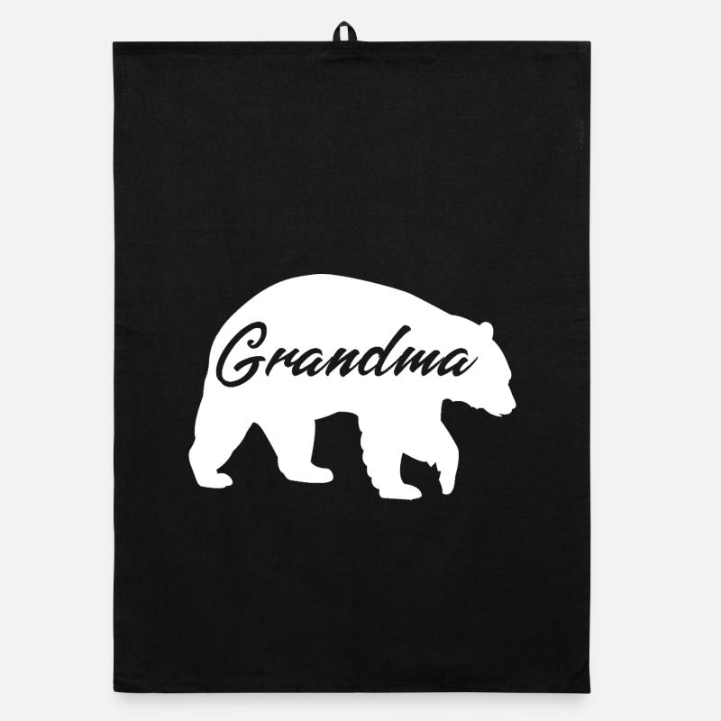 Grandma Bear Cute Gift Shirt Organic dish towel