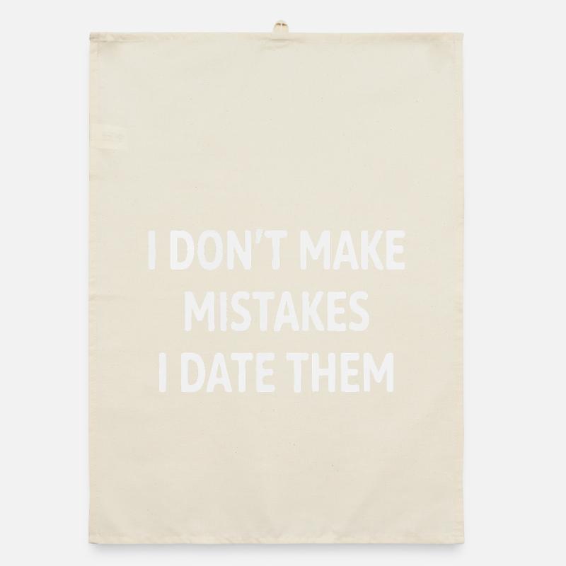 Ich date Fehler Spruch Organic Geschirrtuch