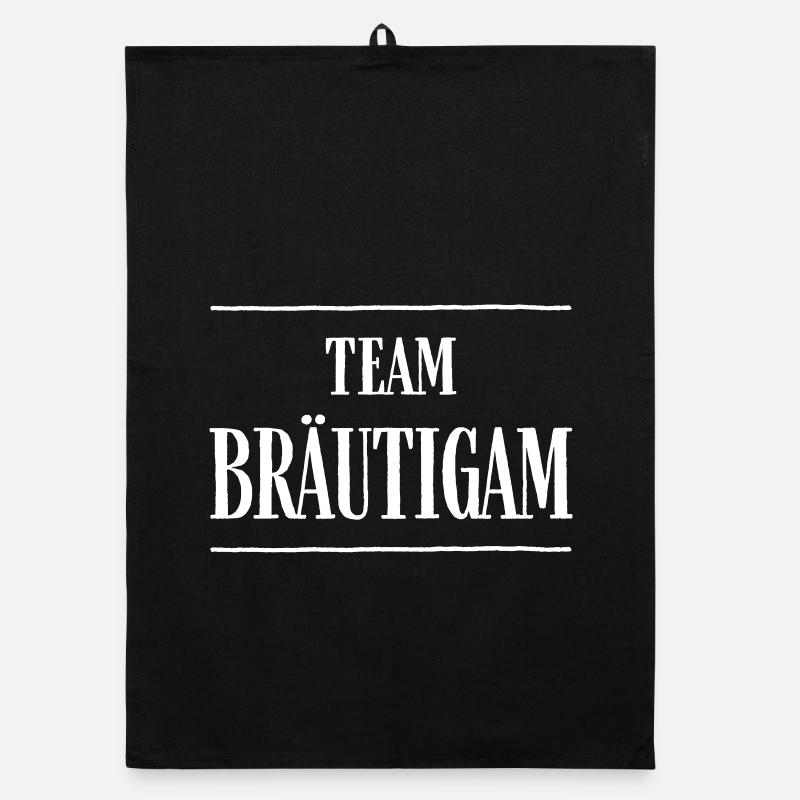 Team Bräutigam Junggesellenabschied Party Feiern Organic Geschirrtuch