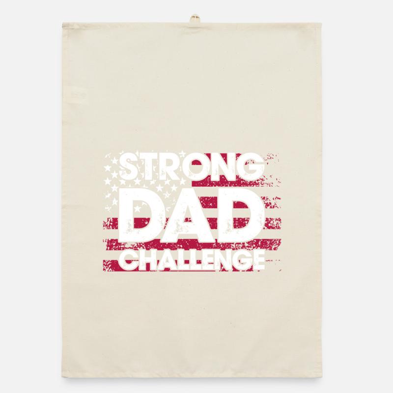 Strong Dad Challenge Organic dish towel
