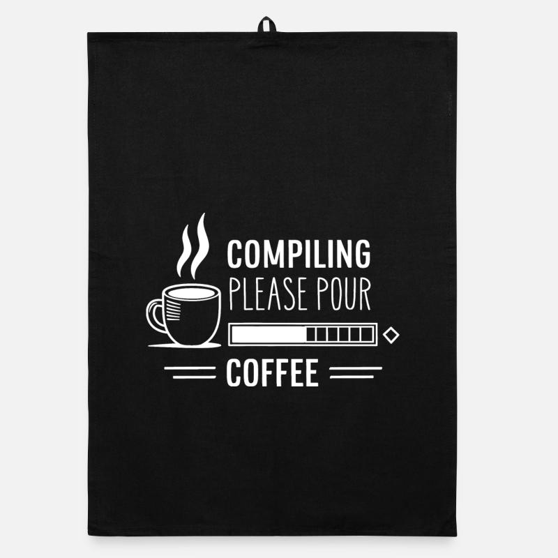Aus Kaffee Code generieren Programmierer Organic Geschirrtuch