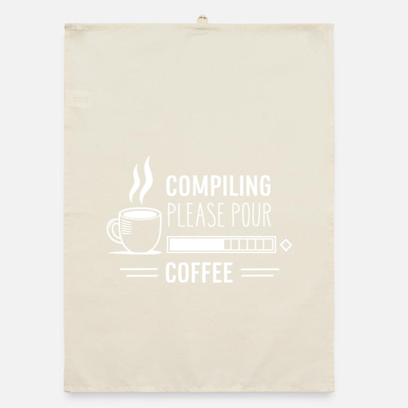 Aus Kaffee Code generieren Programmierer Organic Geschirrtuch