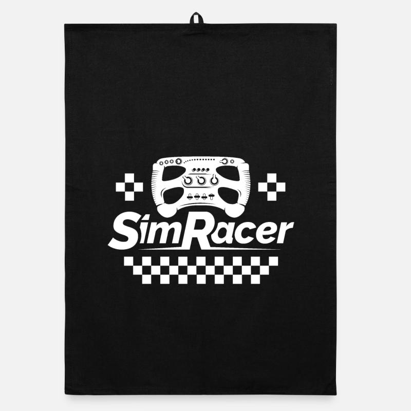 Sim Racer Gamer Sim Racing Icône De Volant Graphique Torchon bio