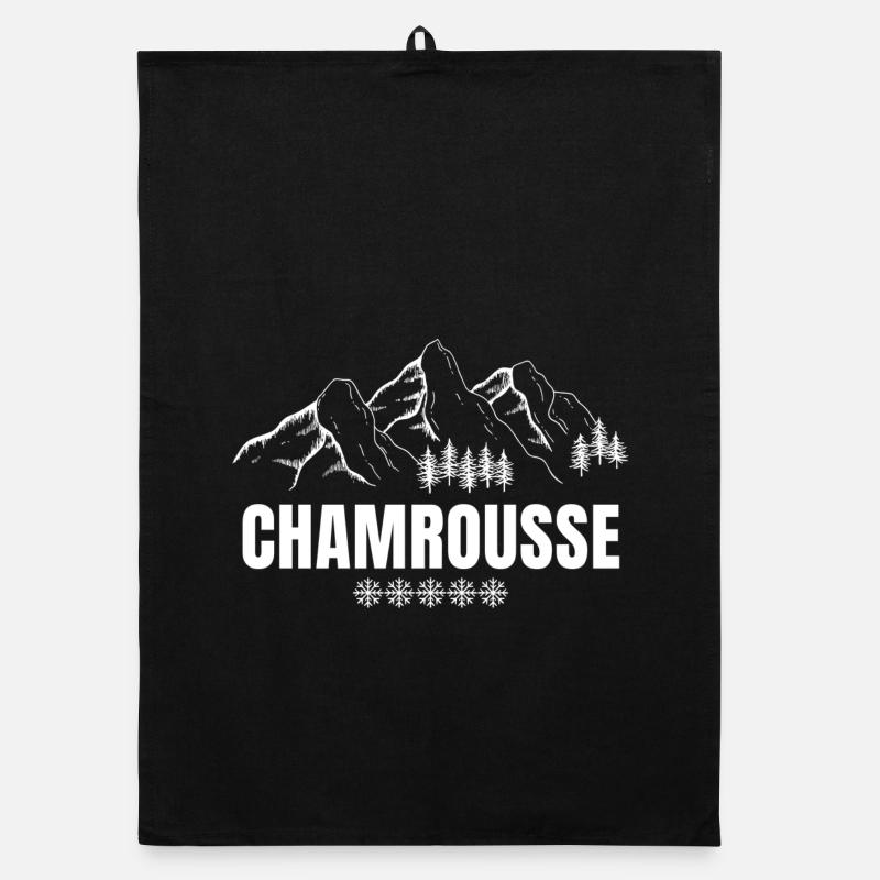 Chamrousse, ski resort, ski area Organic dish towel