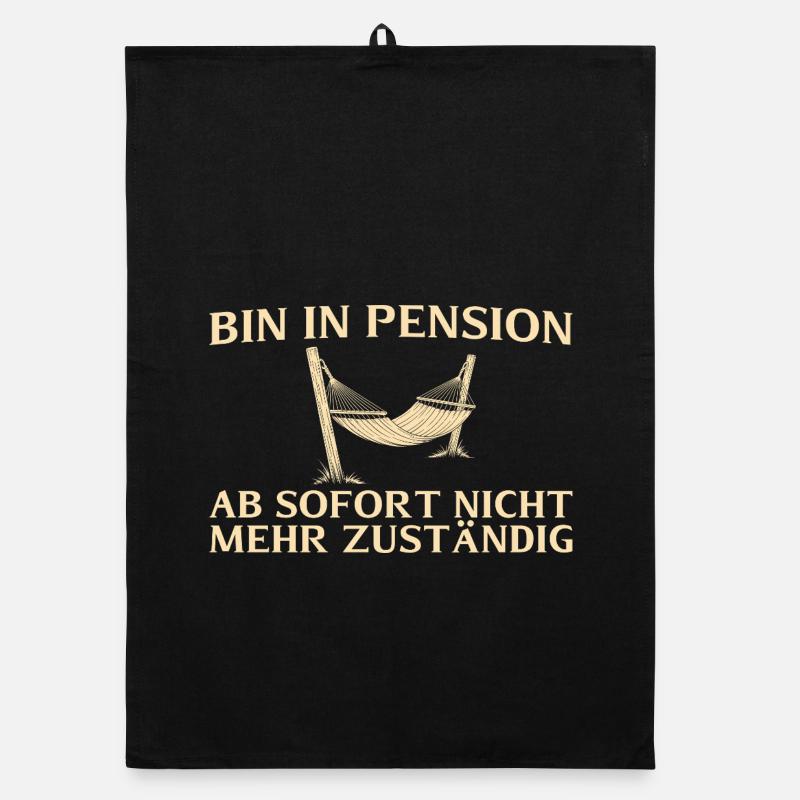 Pension Plus responsable - Retraité - Torchon bio - noir