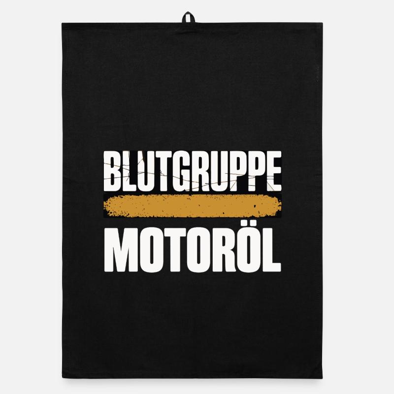 Blutgruppe Motoröl Schrauber Design Organic Geschirrtuch