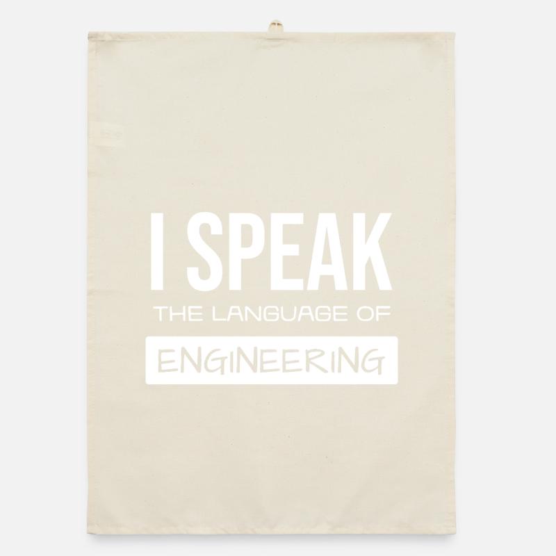 I Speak Engineering Glyphs Organic Geschirrtuch