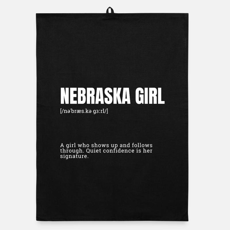Nebraska Girl Courageous Determination Organic dish towel