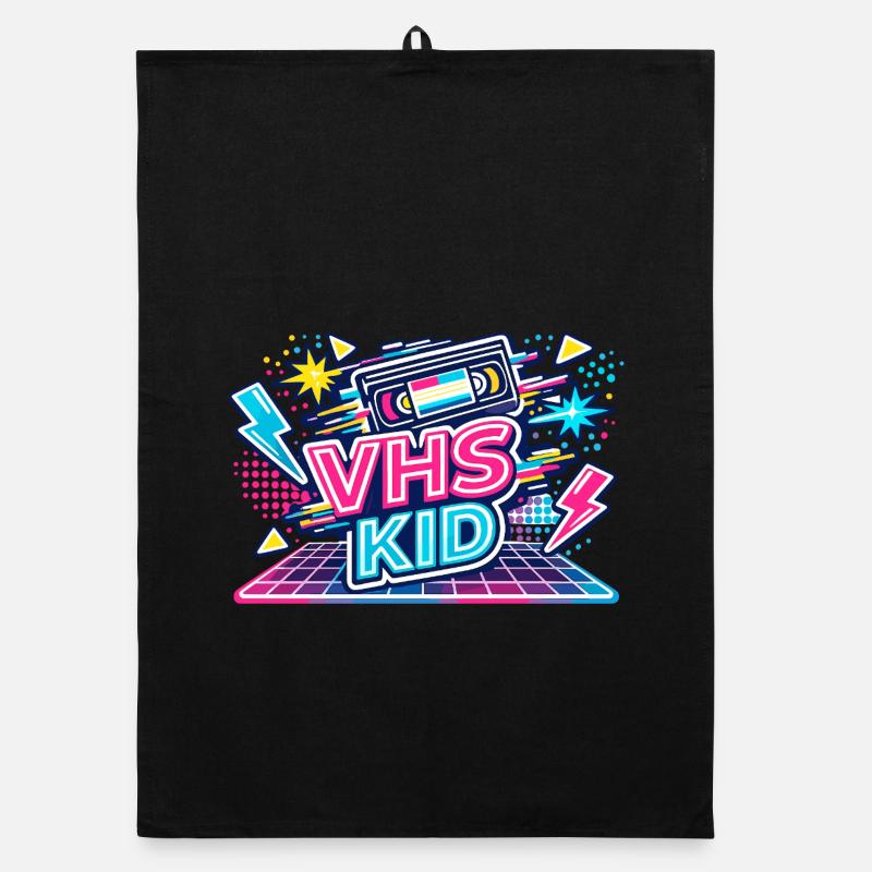 VHS KID Néon Rétro Torchon bio