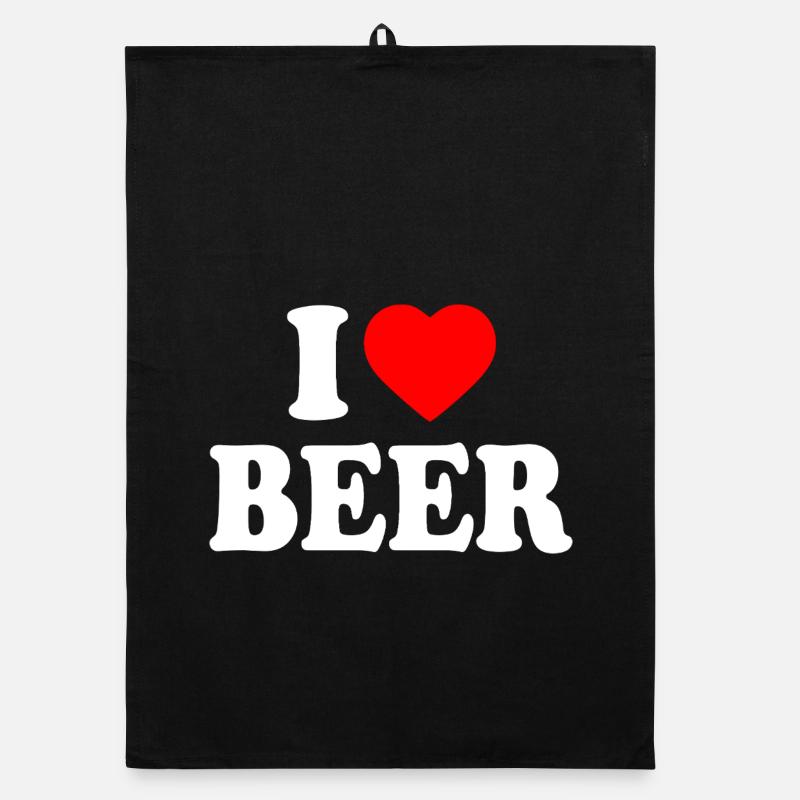 I Love Beer Organic Geschirrtuch