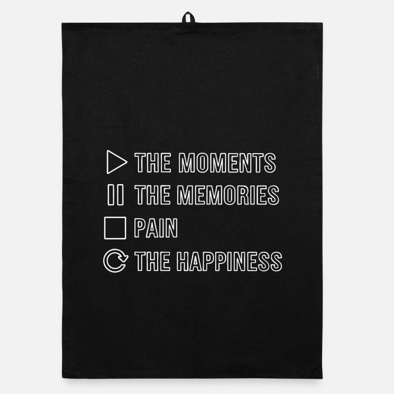 Mindfulness, Moments, Memories, Happiness Organic dish towel