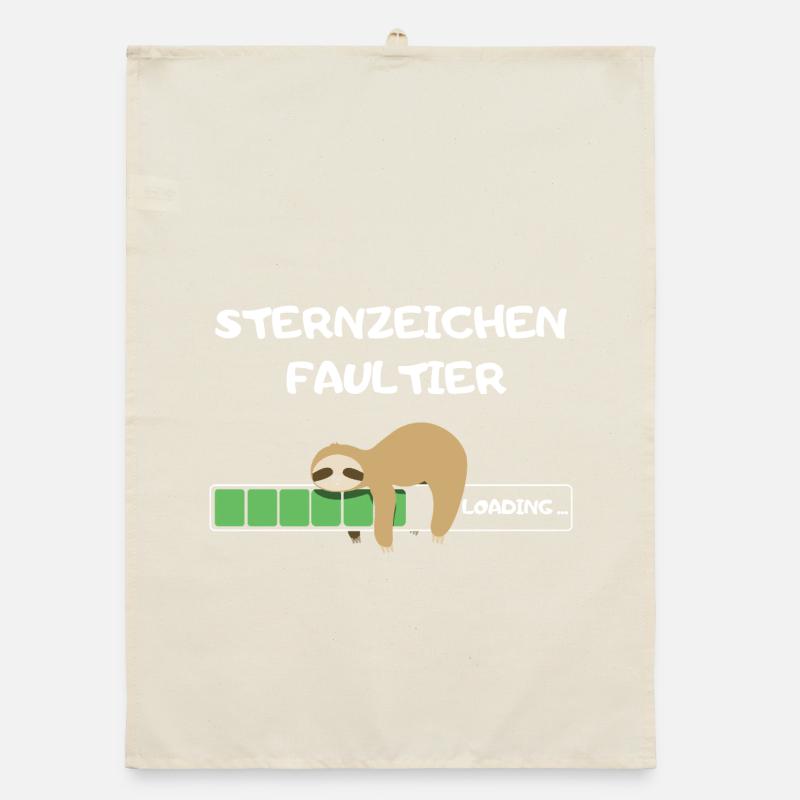 Sternzeichen Faultier Loading Organic Geschirrtuch
