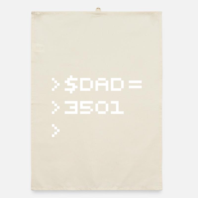 DAD 8-Bit Code Nerd Pixel Terminal Retro Organic Geschirrtuch