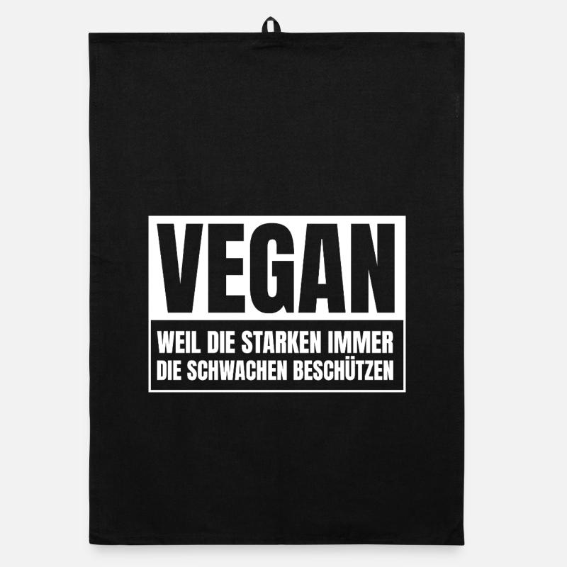 Vegan Spruch Organic Geschirrtuch