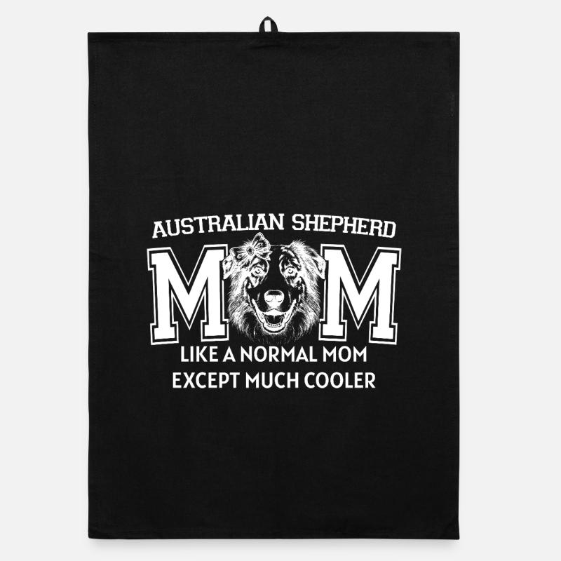 Fière maman australienne amoureuse du berger australien Torchon bio