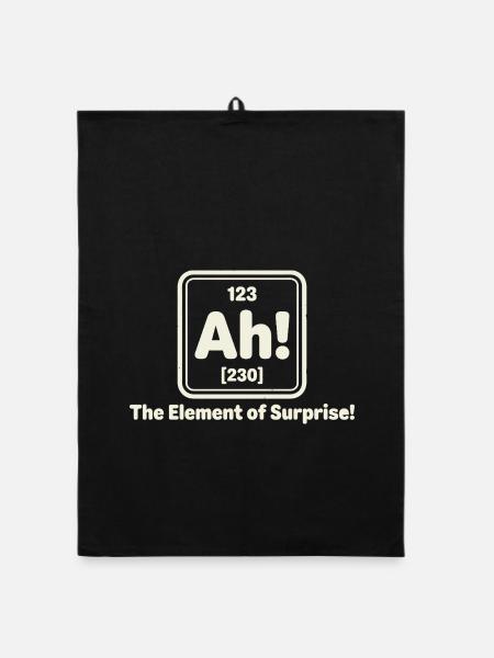 Ah! Element of Surprise - Organic dish towel - black - Front