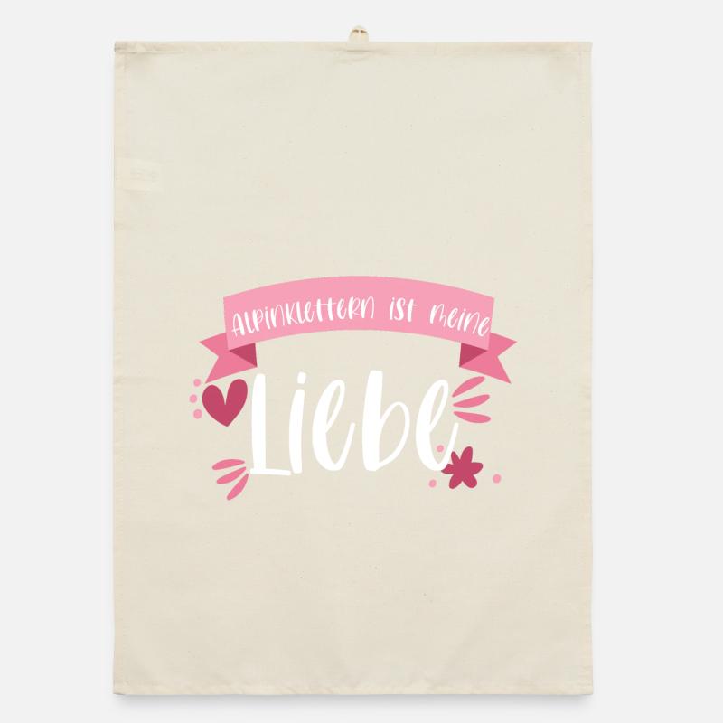 Klettern Alpinklettern Liebe Berge Geschenk Organic Geschirrtuch