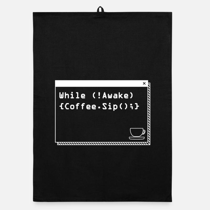 Aus Kaffee Code generieren Programmierer Organic Geschirrtuch