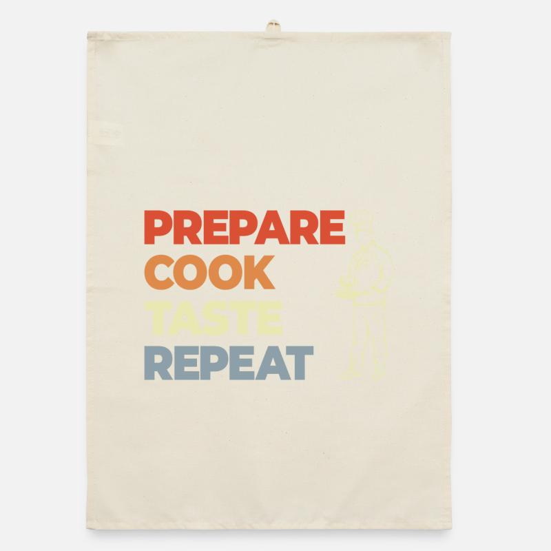 Prepare Cook Taste Repeat Organic dish towel
