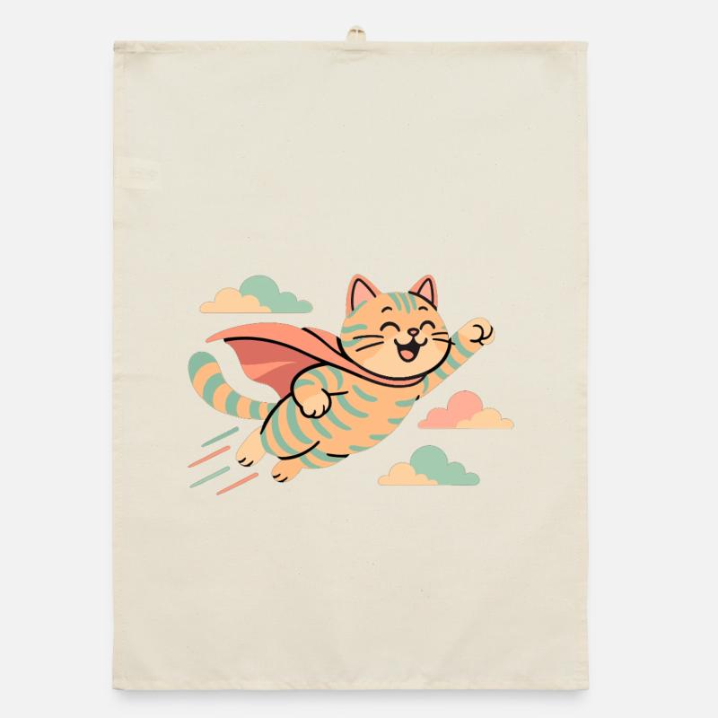 Super Katze Britisch Kurzhaar getigert Geschenk Organic Geschirrtuch
