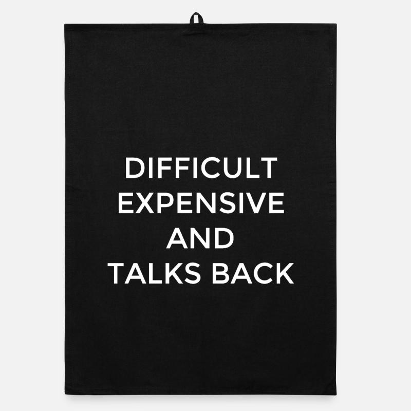 Difficult Women Expensive Clever Mouth Organic dish towel