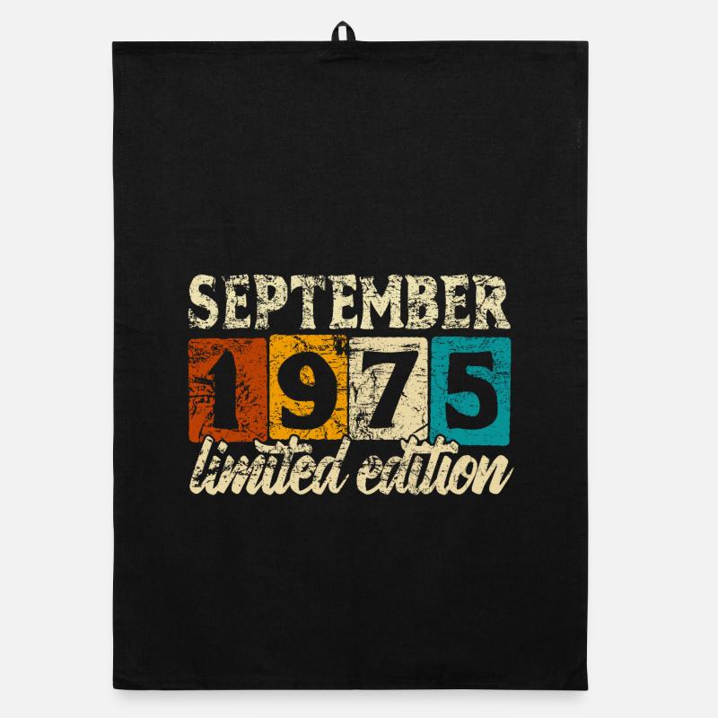 Limited Edition September 1975 Geburtstag Geschenk Organic Geschirrtuch