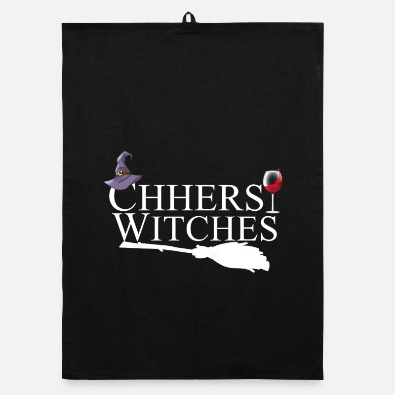 Prost Hexen Wein Halloween Organic Geschirrtuch