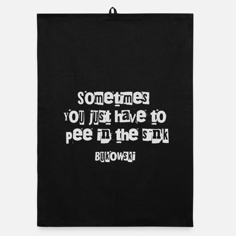 Charles Bukowski quote  Organic dish towel