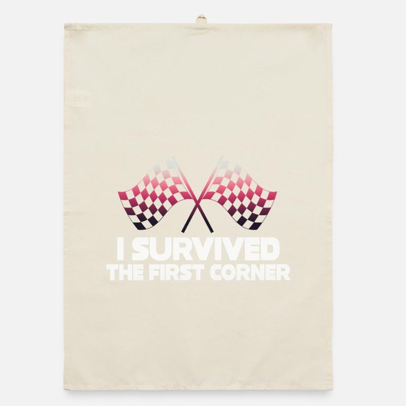 I Survived the First Corner Organic dish towel