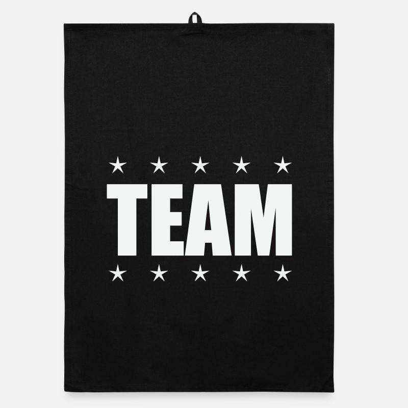 Équipe avec des stars Torchon bio