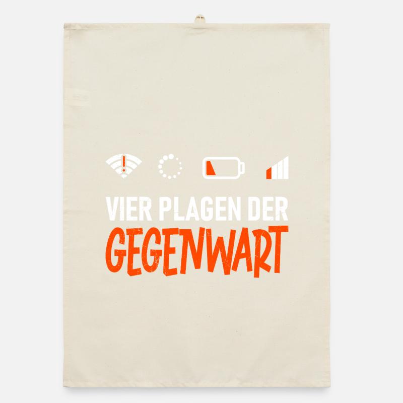 Science Coder VIER PLAGEN DER GEGENWART LUSTIG Organic Geschirrtuch