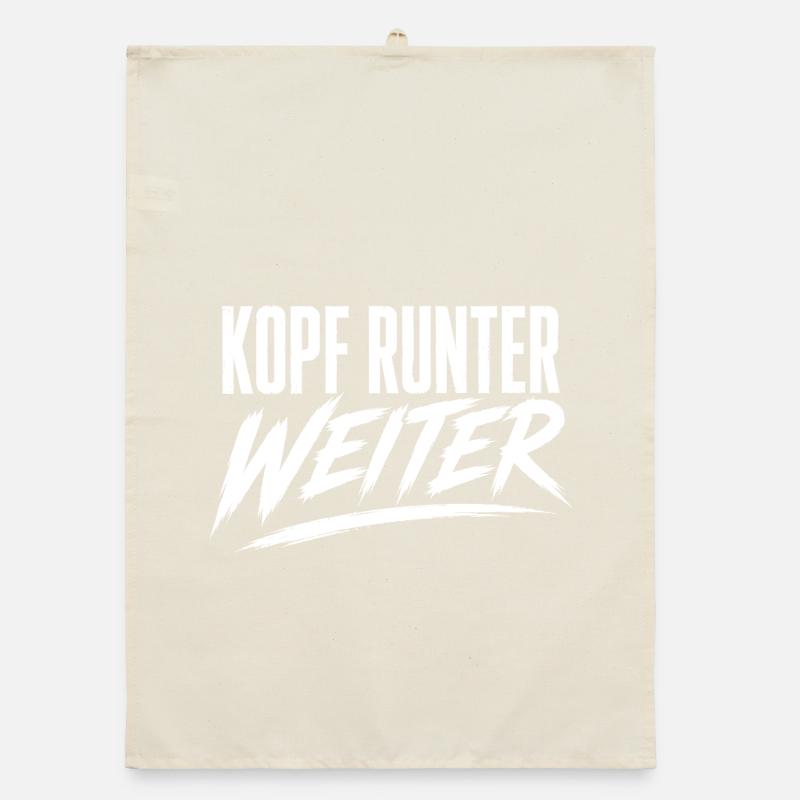 Head down Next Brush lettering Organic dish towel