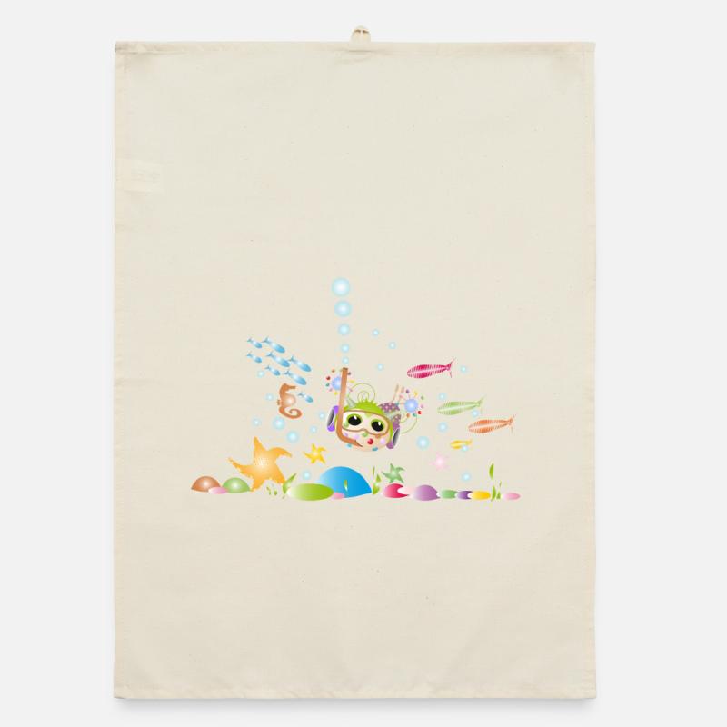 Diving Organic dish towel