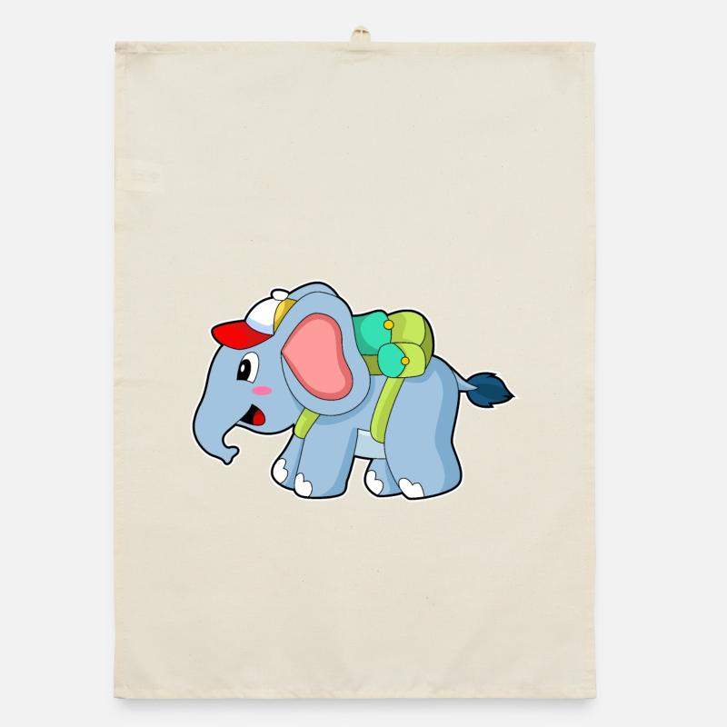 Elephant Student Backpack School Organic dish towel