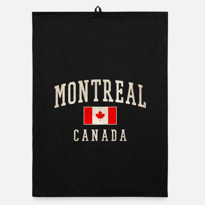 Montreal Canada Distressed Flag Organic Geschirrtuch
