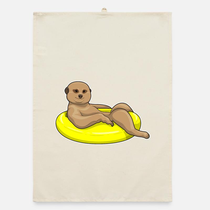 Été de la nage dans le ring de natation de suricate Torchon bio