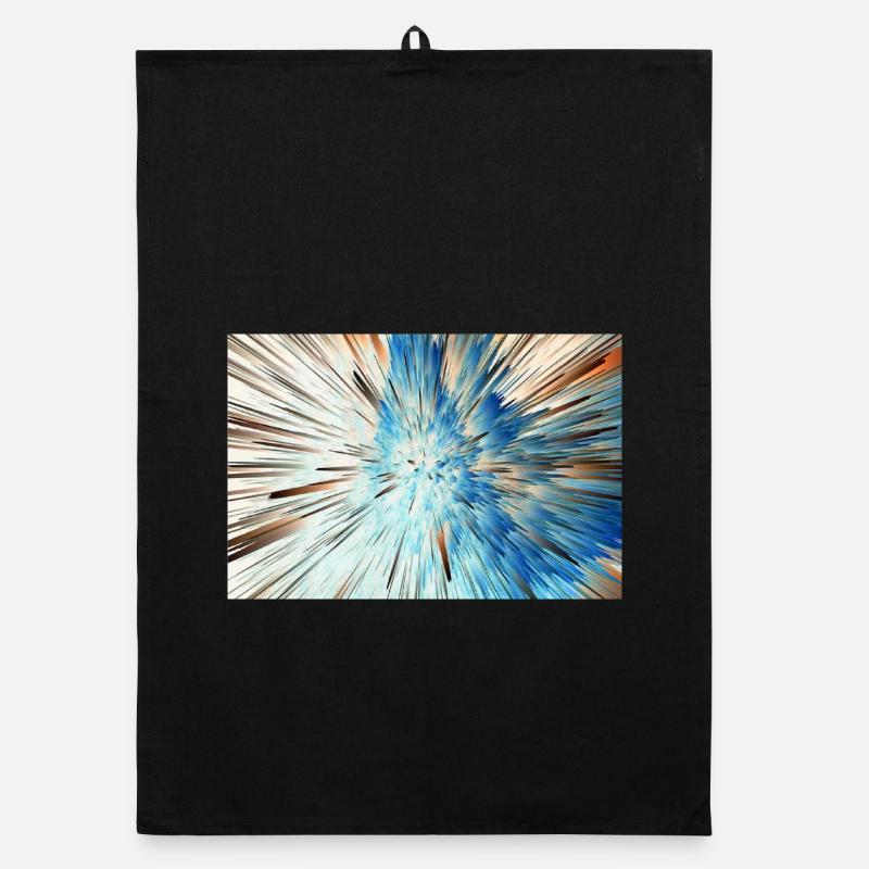 Radiale Blaue Explosion Organic Geschirrtuch