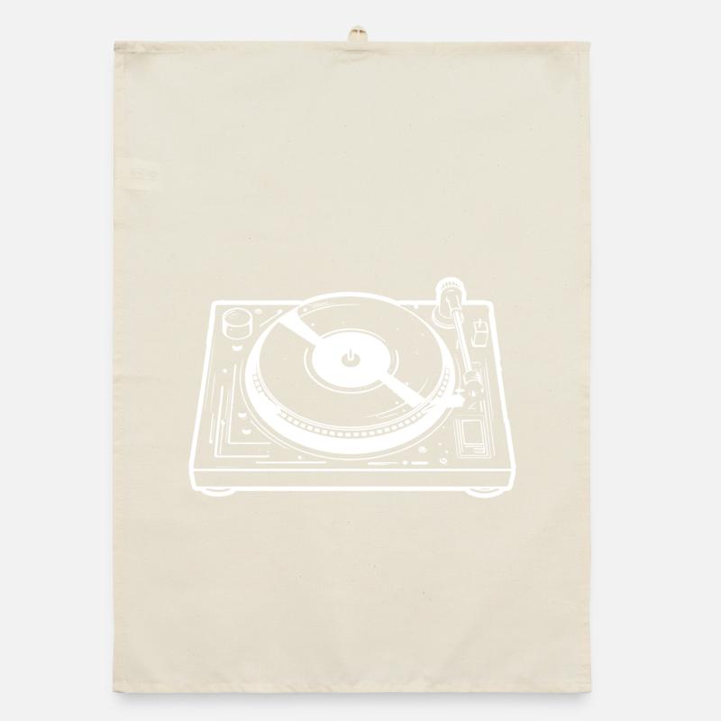 DJ Turntable Organic Geschirrtuch