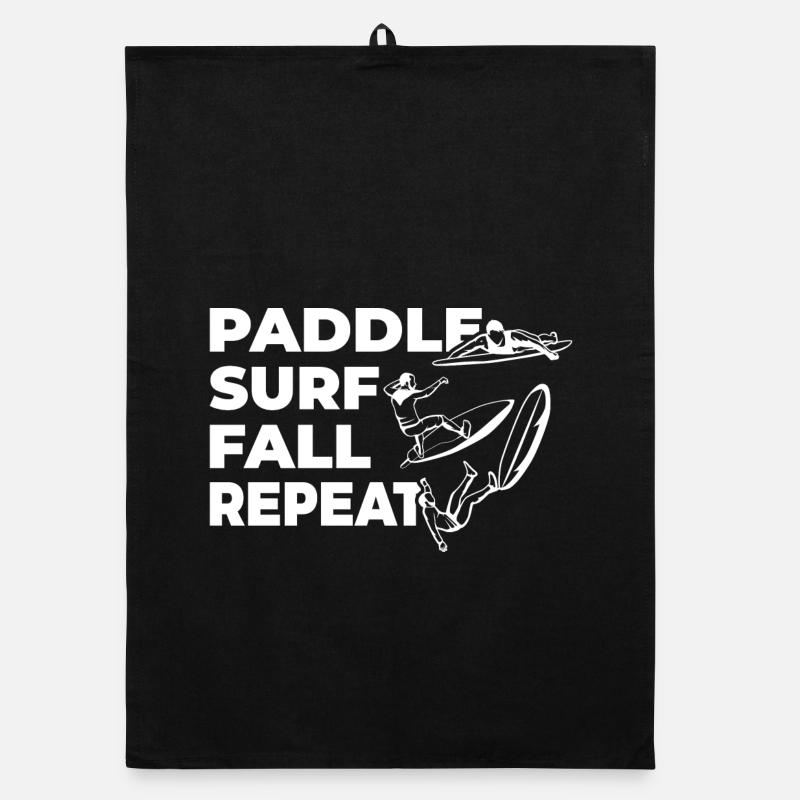 Paddle Surf Fall Repeat Organic Geschirrtuch