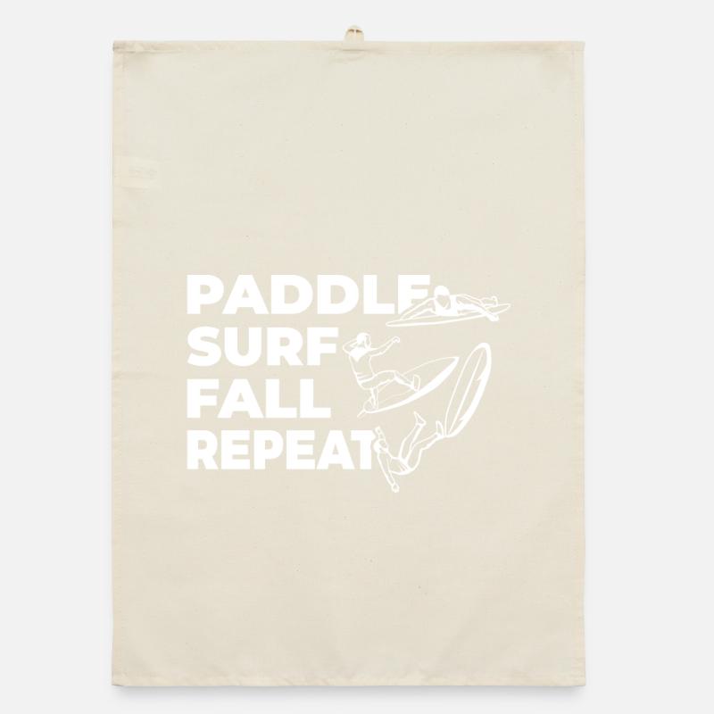 Paddle Surf Fall Repeat Organic Geschirrtuch