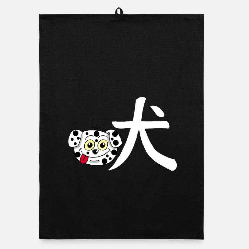Chien manga (blanc) Torchon bio