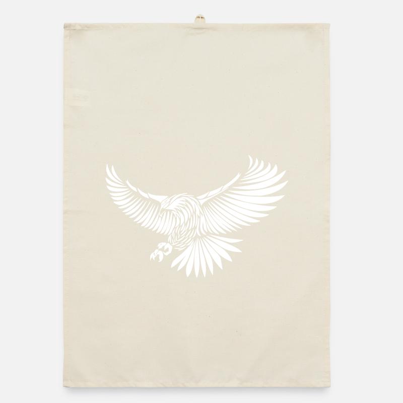 Heraldic Eagle Power Organic dish towel