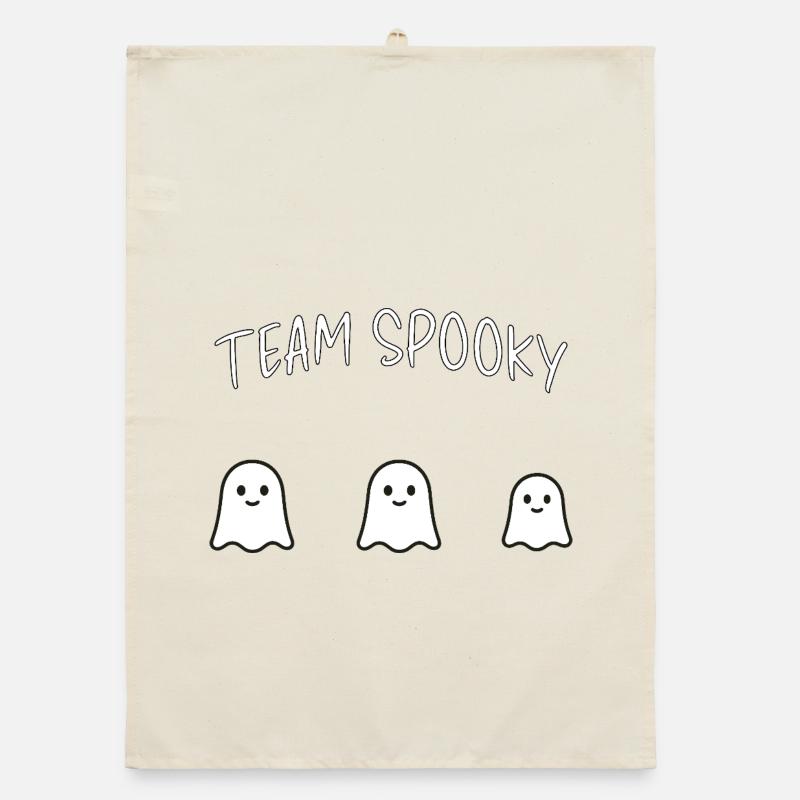 Team Spooky Halloween Ghosts Funny Group Organic dish towel