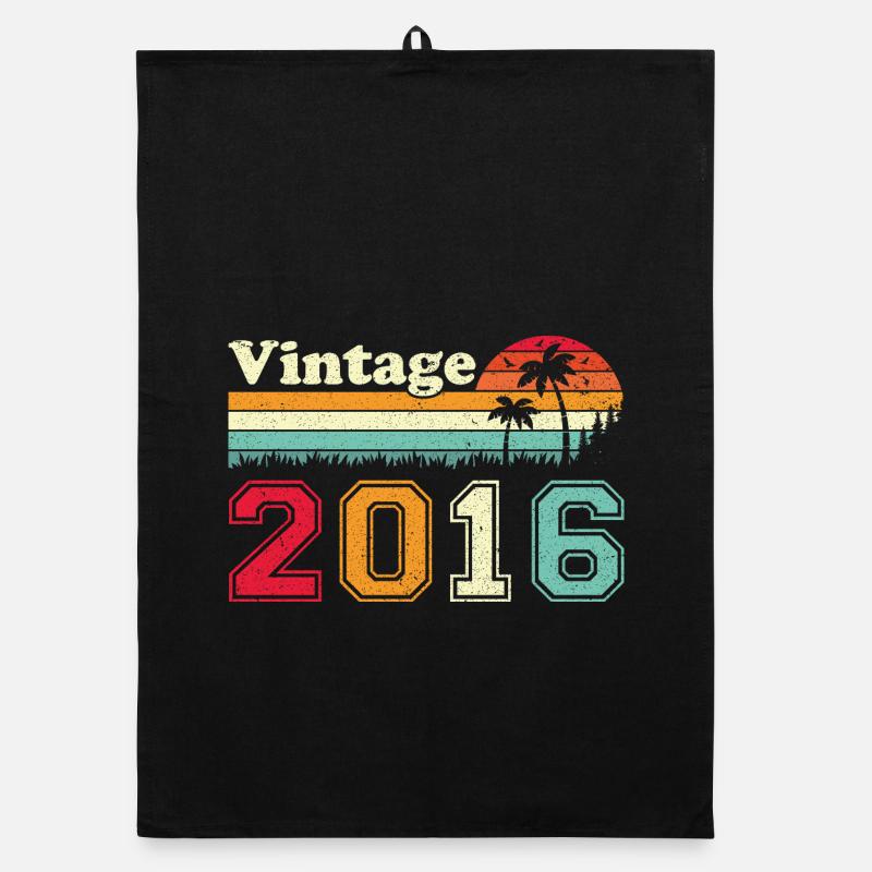 2016 Vintage Retro Geburtstagsgeschenk Organic Geschirrtuch