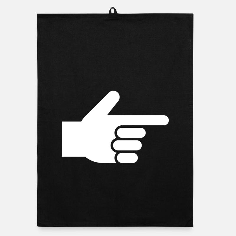 Hand, Zeigefinger, Zeiger Organic Geschirrtuch